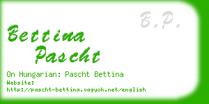 bettina pascht business card